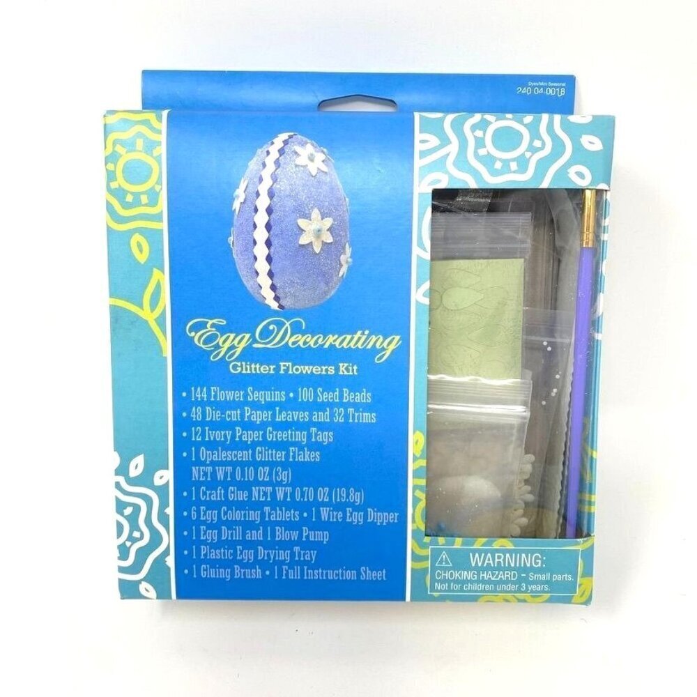 Target 2008 Easter Egg Decorating Glitter Flowers Craft Kit